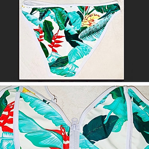 Aly Daly Tropical Zip Up Suit. - Picture 4 of 4